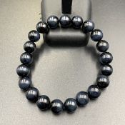 Natural Hawk Eye Beads Bracelet