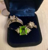 3 Vintage Silver Sterling Rings