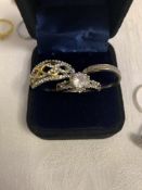 3 Vintage Silver Rings