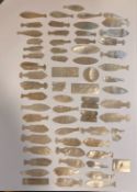 64 x Antique Chinese Mother of Pearl Gaming Counters 1800's