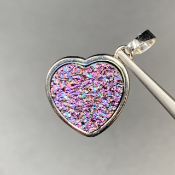 Stunning Colour Druzy Agate With Stainless Steel Pendant