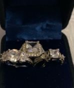 3 Vintage Sterling Silver Rings