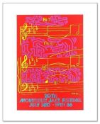 Andy Warhol and Keith Haring Poster For Montreux Jazz Festival. 1986