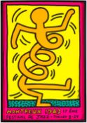 Keith Haring Montreux Jazz Festiva Poster 1983 . Low Price - Small Nick At Edge.