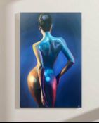Original Oil Painting “Blue Figure”