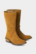 Joe Browns Tan Brick Lane Suede Midi Boots Size 5 RRP £80 L8c