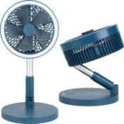 Professional Cordless Foldable Fan with LED Ringlight by SALTER L2b