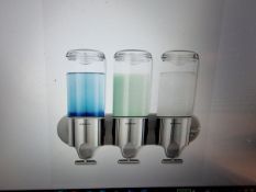 Brand New Boxed Simplehuman Wall Mounted Shower Soap Pump Dispenser, Triple John Lewis Sell £85