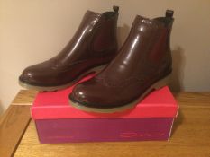 Dolcis ÒWinloveÓ Chelsea Ankle Boots, Size 8, Burgundy - New RRP £49.00