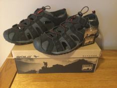 Gola Mens ÒShingle 3Ó Hiking Sandals, Black/Grey/Red, Size 12 - New RRP £39.99