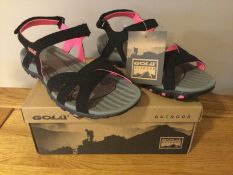 Gola Women's ÒCedarÓ Hiking Sandals, Black/Hot Pink, Size 8 - Brand New