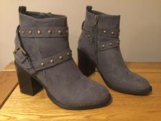 Dolcis ÒPiperÓ High Block Heel Ankle Boots, Size 7, Grey - New RRP £49.99