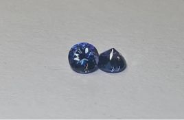 Tanzanite pair, 1.05 & 1.06 Ct