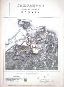 Conwy Carnarvon Wales Boundary Commission 157-Year-Old Antique Map.