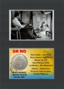 James Bond Dr No First Bond Film Released Mount & Half Crown Display Set.