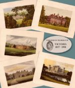 Herefordshire 150 Years-Old Job Lot Gilt-Edge Coloured Victorian Antique Book Plates.