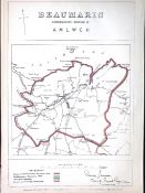 Beaumaris Amlwch District Wales Boundary Commission 157-Year-Old Antique Map.