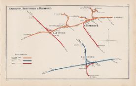 Hartford Northwich & Rainford Antique Coloured Railway Diagram-92.