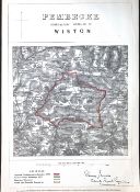 Pembroke Wiston District Wales Boundary Commission 157-Year-Old Antique Map.