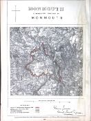 Monmouth Town & District Wales Boundary Commission 157-Year-Old Antique Map.