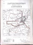 Pembroke Haverfordwest District Wales Boundary Commission 157-Year-Old Antique Map.