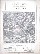 Lampeter Cardigan Wales Boundary Commission 157-Year-Old Antique Map