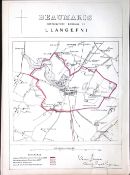 Beaumaris Llangefni District Wales Boundary Commission 157-Year-Old Antique Map.