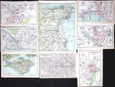 Large Collection 25 English Cities, Towns, Counties, Etc Detailed & Coloured Antique Maps.
