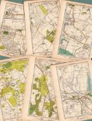 Job lot 15 Authentic Maps Directory of London and Suburbs 87-Year-Old-Prints-1.