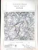 Cardigan Adpar District Wales Boundary Commission 157-Year-Old Antique Map.