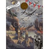 VE Day 80th Anniversary Designed Metal Art Coin Display London Blitz