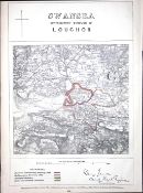 Swansea Loughor District Wales Boundary Commission 157-Year-Old Antique Map.