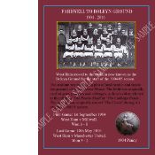 West Ham FC Farewell To the Boleyn Ground Metal Penny Coin Display Wall Art