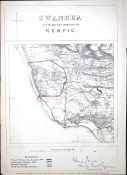 Swansea Kenfic District Wales Boundary Commission 157-Year-Old Antique Map.