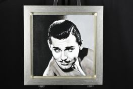 Original Oil Painting By Terence Vickress - Clark Gable
