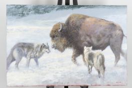 Original Painting By The Late English Artist Joel Kirk.