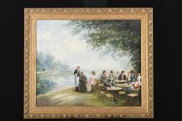 J.J. Hovener Original Oil On Canvas.