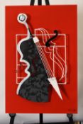 Modern Metal Sculpture Panel