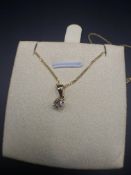 18ct Gold & Diamond Pendant Necklace