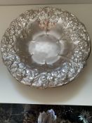 WMF IKRA Floral Leaf High Repoussel Silver Plated Brass Bowl