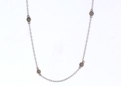 14ct Yellow Gold Ladies Dress Diamond Necklet 0.25 Carats