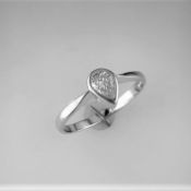 A Restored Pear Shaped Diamond Ring