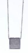 18ct White Gold Cluster Diamond Pendant and Chain 2.00 Carats