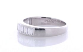 Platinum Channel Set Semi Eternity Diamond Ring 1.00 Carats