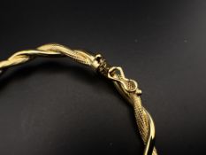 9ct Gold Ladies Twist Bangle