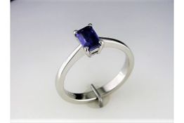 An Unused Kyanite Solitaire Ring
