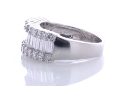 Platinum Semi Eternity Fancy Diamond Ring 3.00 Carats