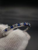 Silver Ladies Half Eternity Ring Set With CZ