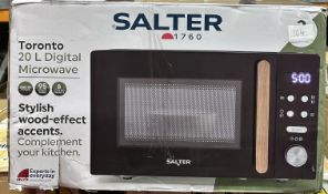 Salter Toronto 20L Digital Microwave. Est £100 - Grade U