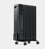 9 Fin Oil Filled Radiator 2000W - Black. Est £50 - Grade U